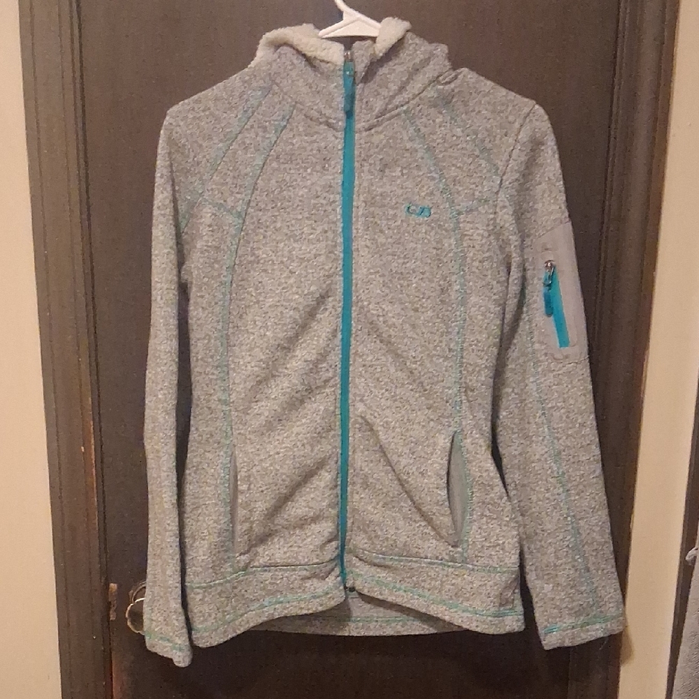 Womens Gray and Teal Jacket